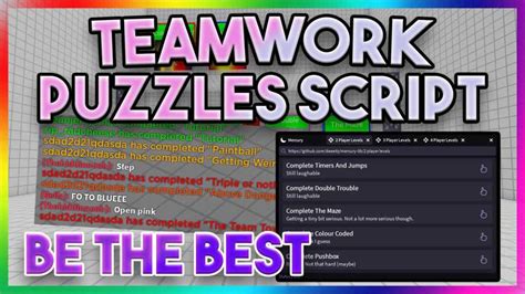 Teamwork Puzzles Script Scripts Roblox