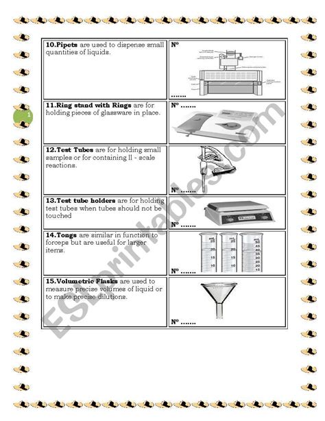 Common Laboratory Apparatus Part 2 Esl Worksheet — Db