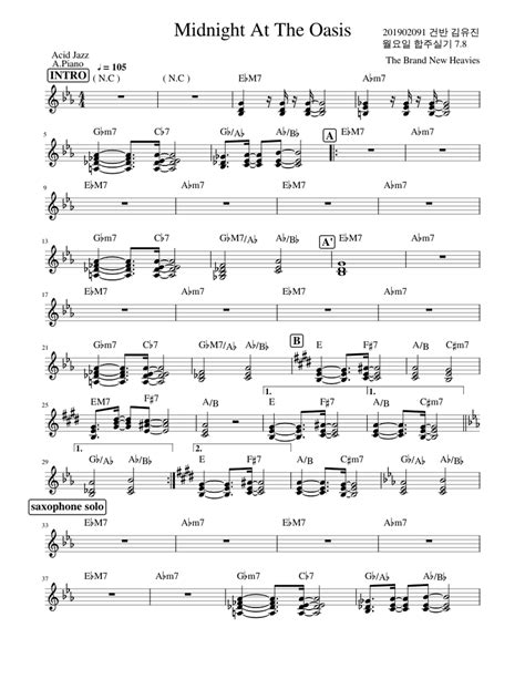 Midnightattheoasis Sheet Music For Piano Solo Easy