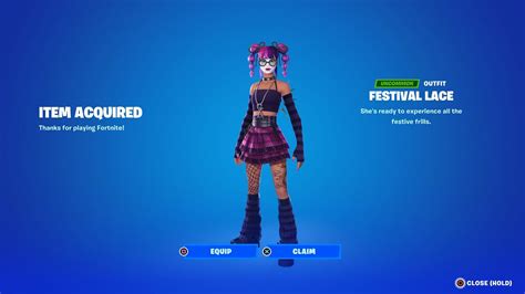 How To Get Festival Lace Skin Now Free In Fortnite Unlock Festival Lace Skin Youtube