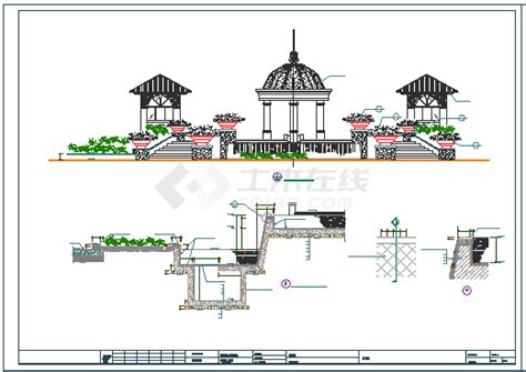 某景区园林景观设计cad施工图纸风景区土木在线