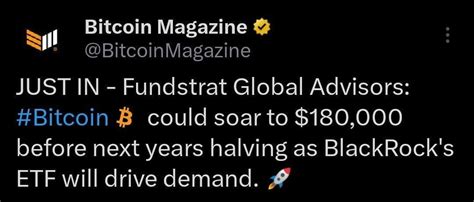 Just In Fundstrat Global Advisors Predicts Bitcoin Insider