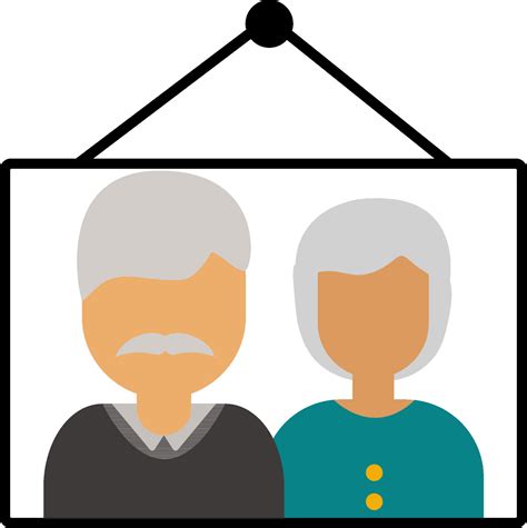 Hanging Photo Frame In Faceless Mustache Husband With Wife 24826847