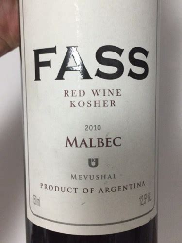 Fass Kosher Red Malbec Vivino United States