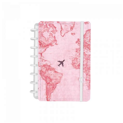 Cuaderno Inteligente Mapamundi Rosa Papelería Hello