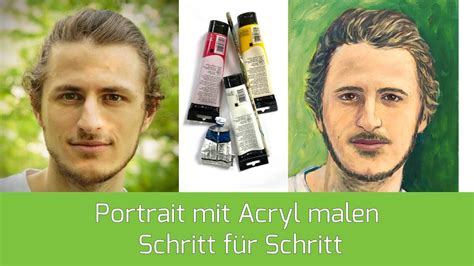 Gesichter Porträts Schritt Für Schritt Mit Acryl Malen Lernen