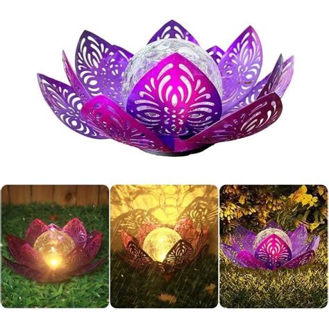 Lampe Solaire Fleur De Lotus Exterieur Jardin Fleur De Lotus Solaire