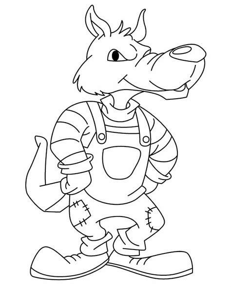 Lobo Mau Para Colorir - 7
