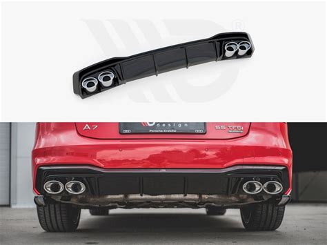 Rear Valance Exhaust Ends Imitation Audi A7 C8 S Line Maxton Design UK