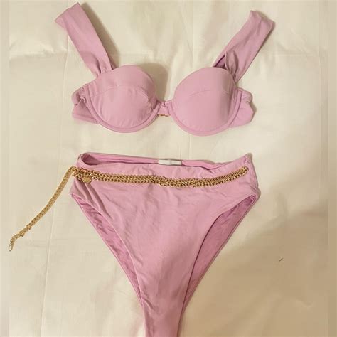 Weworewhat Claudia Bikini Set In Lilac Gem