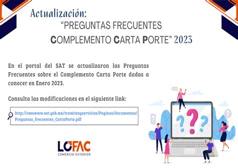 Actualizaci N Preguntas Frecuentes Complemento Carta Porte Lofac