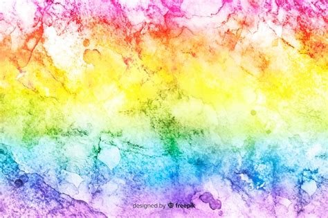 Free Vector Rainbow In Tie Dye Style Background