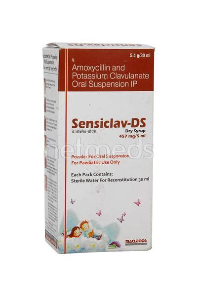 Sensiclav Ds 457mg Dry Syrup 30ml Buy Medicines Online At Best Price From