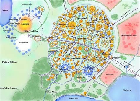 Reddit - imaginarymaps - Map of Valmar in Valinor [LOTR] | Valinor ...