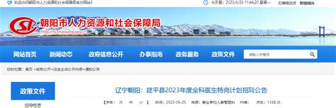 2023年辽宁朝阳市建平县度全科医生特岗计划招聘8人（报名时间：7月3日 14日）