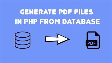 Generate Pdf Files In Php From Database