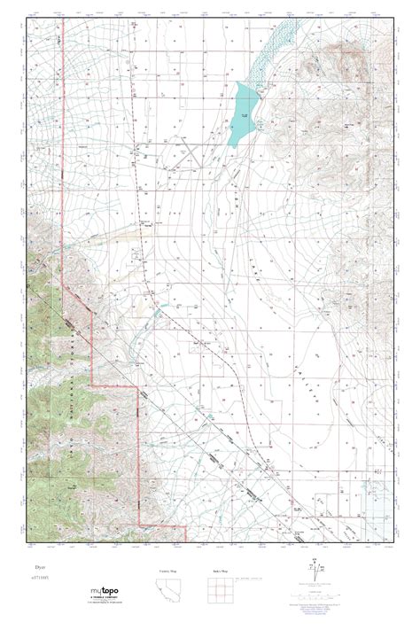 MyTopo Dyer, Nevada USGS Quad Topo Map