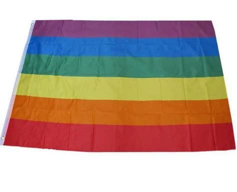 Rainbow Flag 3x5ft 90x150cm Lesbian Gay Pride Polyester Lgbt Flag Banner Polyester Colorful