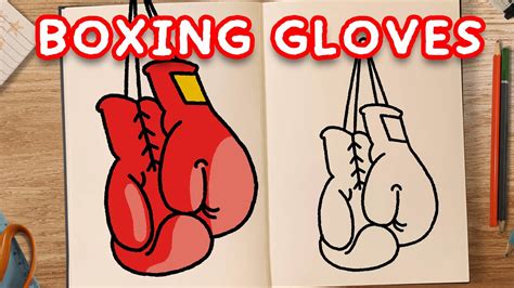 How To Draw A Boxing Glove Easy Step By Step Tutorial Youtube