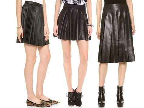 10 Best Pleated Faux Leather Skirts Rank And Style