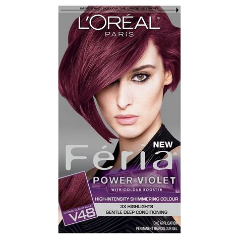 Loreal Paris Feria Multi Faceted Shimmering Color V48 Violet Dyed