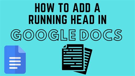 How To Add A Running Head In Google Docs YouTube