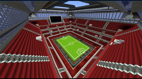 El Mejor Estadio De Futbol En Minecraft Youtube