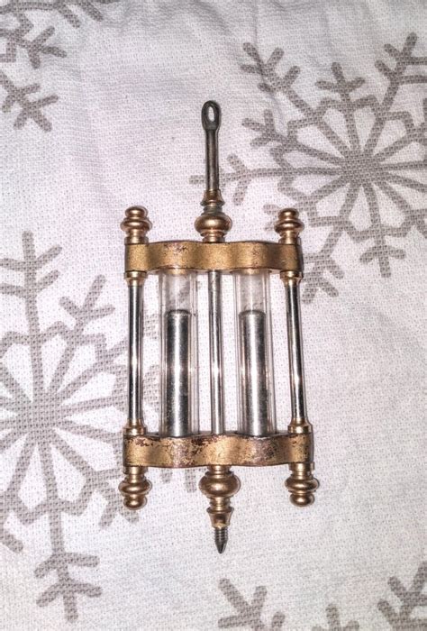 Antique Original Ansonia Crystal Regulator Clock 2 Vial Faux Mercury