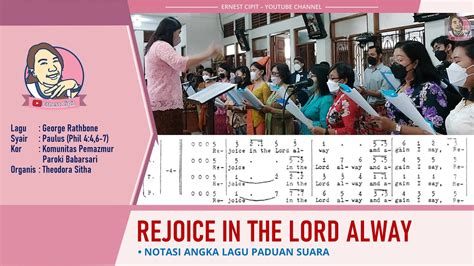 Rejoice In The Lord Alway Lagu Komuni Meriah Komunitas Pemazmur