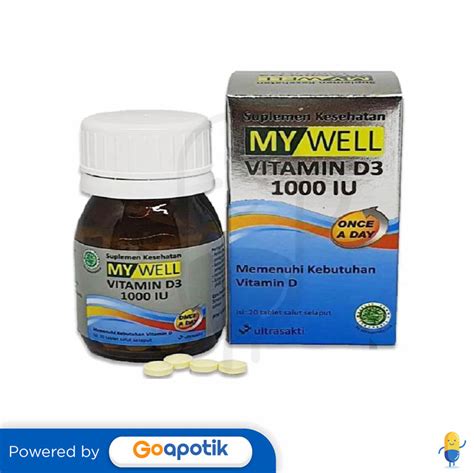 Mywell Vitamin D Iu Botol Tablet Kegunaan Efek Samping