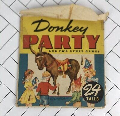 Pin The Tail On The Donkey Game Vintage S Whitman Publishing Co