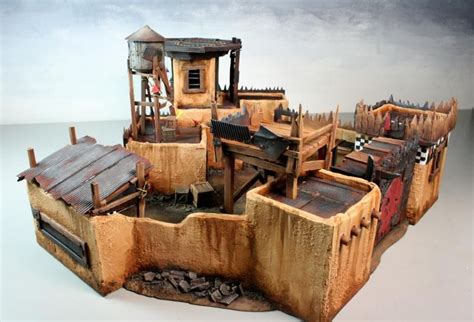 3t Base Compound Fortress Landing Orks Pad Scratch Build Stucco