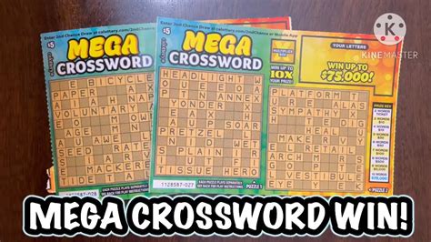 MEGA CROSSWORD WIN CA Scratchers YouTube