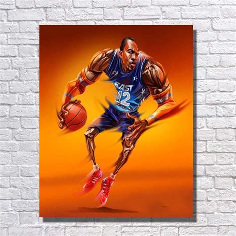 Artist painted Abstract Basketball Player Pop Art Painting Large Canvas ...