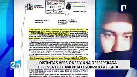 Hijo De Gonzalo Alegría Ratifica Denuncia Por Presunta Violencia Física