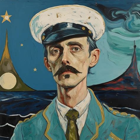 Premium Ai Image Painting Of A Man In A Sailors Uniform With A