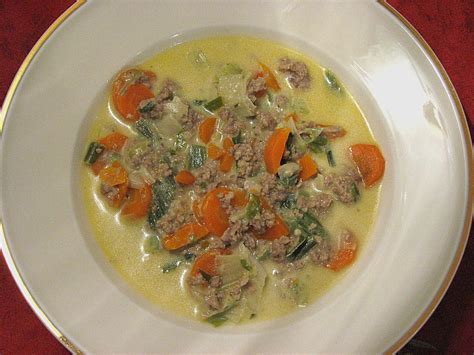 Käse Hackfleisch Suppe mit Gemüse von 1st Maxi Chefkoch de