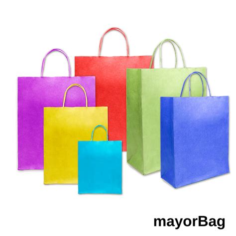 Ap522 Paq 50 Bolsas De Papel Kraft Colores Med CimpresiÓn Mayor Bag