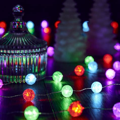 Led Crackle Ball Wire Multi Function String Christmas Tree Lights