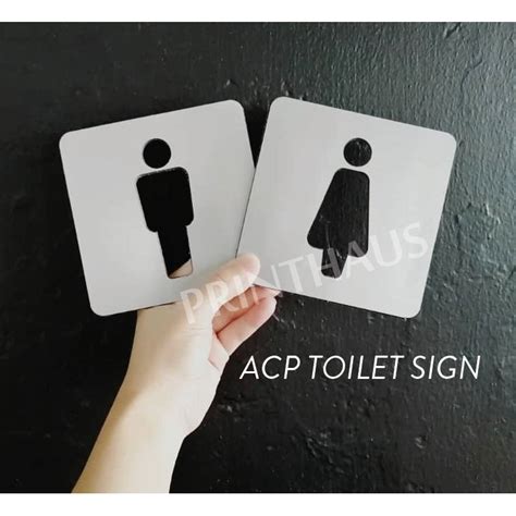 Modern ACP Toilet Sign Restroom Sign Bathroom Washroom Sign Men Women