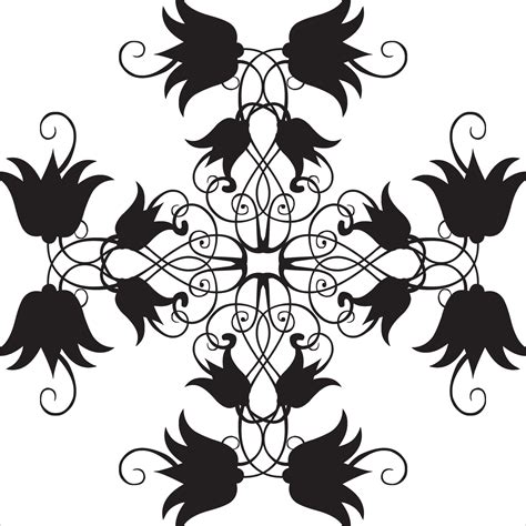 Vector Image Of Painting Design Pattern Black And White Color With