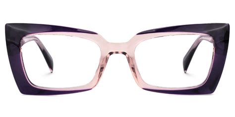 Bueghly Purple Eyeglasses With Rectangle Shape Zeelool Optical