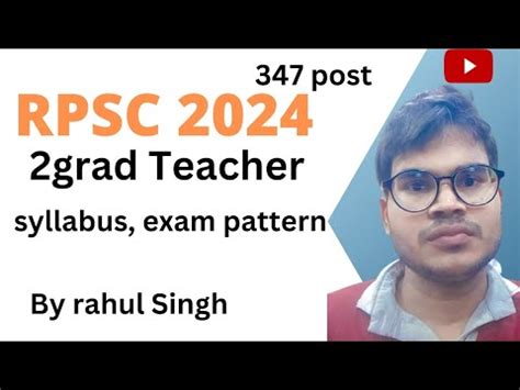 RPSC 2grad Teacher 2024 Sanskrit Vibhag Notification 347 Vacancy And