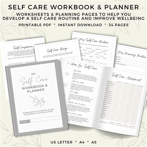 Daily Self Care Worksheet Bundle Printable Surviving Mom Blog