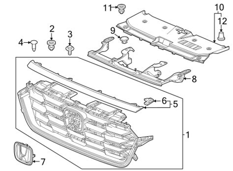 A A Genuine Honda Molding Fr Grille