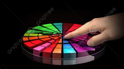 Rebalancing Investment Portfolio 3d Hand Adjusts Pie Chart To Achieve Financial Goals Background