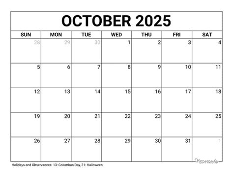 October 2024 Calendar Free Printable Templates