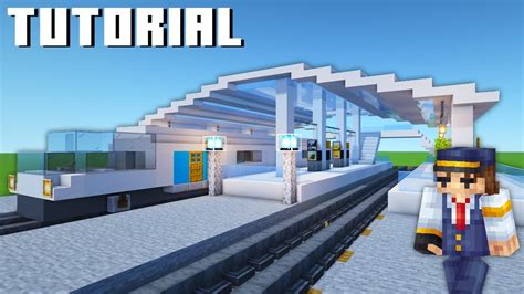 Minecraft Tutorial How To Make A Modern Train Station 2023 City Builds Youtube