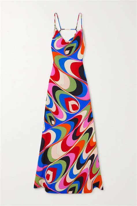 Pucci Printed Stretch Jersey Maxi Dress Net A Porter