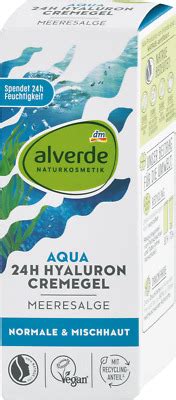 X Alverde Natural Cosmetics Aqua H Hyaluronic Cream Face Gel